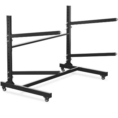 Soporte móvil para 2 kayaks con ruedas bloqueables