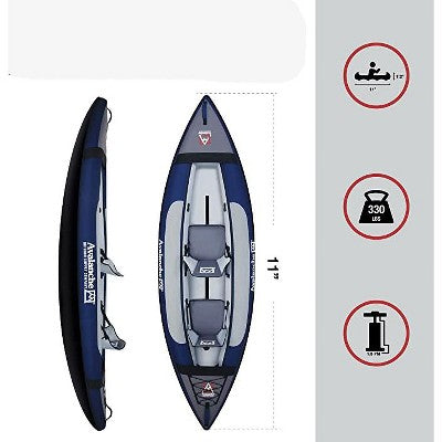 Kayak inflable Avalanche Voyager 2P azul