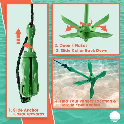 Ancla plegable RAD 3.5 lb color verde