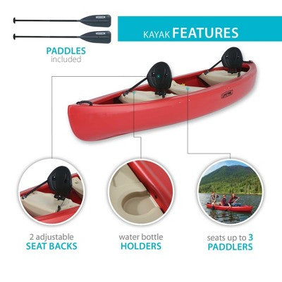 Canoa Lifetime Kodiak 130 roja