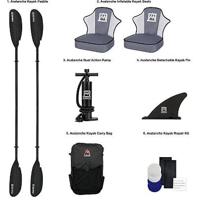 Kayak inflable Avalanche Voyager 2P azul